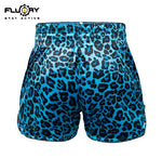 FLUORY MTSF123 MUAY THAI BOXING SHORTS XS-XXXL BLUE UNISEX JUNIOR & ADULT