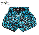 FLUORY MTSF123 MUAY THAI BOXING SHORTS XS-XXXL BLUE UNISEX JUNIOR & ADULT