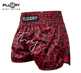 FLUORY MTSF123 MUAY THAI BOXING SHORTS XS-XXXL RED UNISEX JUNIOR & ADULT