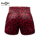 FLUORY MTSF123 MUAY THAI BOXING SHORTS XS-XXXL RED UNISEX JUNIOR & ADULT