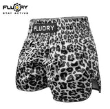 FLUORY MTSF123 MUAY THAI BOXING SHORTS XS-XXXL GREY UNISEX JUNIOR & ADULT