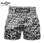 FLUORY MTSF123 MUAY THAI BOXING SHORTS XS-XXXL GREY UNISEX JUNIOR & ADULT