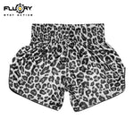 FLUORY MTSF123 MUAY THAI BOXING SHORTS XS-XXXL GREY UNISEX JUNIOR & ADULT