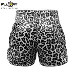 FLUORY MTSF123 MUAY THAI BOXING SHORTS XS-XXXL GREY UNISEX JUNIOR & ADULT