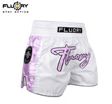 FLUORY MTSF124 MUAY THAI BOXING SHORTS XS-XXXL PURPLE UNISEX JUNIOR & ADULT