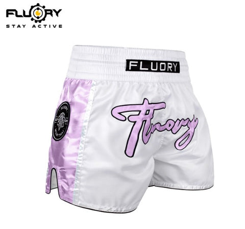 FLUORY MTSF124 MUAY THAI BOXING SHORTS XS-XXXL PURPLE UNISEX JUNIOR & ADULT