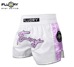 FLUORY MTSF124 MUAY THAI BOXING SHORTS XS-XXXL PURPLE UNISEX JUNIOR & ADULT