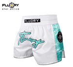 FLUORY MTSF124 MUAY THAI BOXING SHORTS XS-XXXL LAKE GREEN UNISEX JUNIOR & ADULT