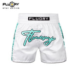 FLUORY MTSF124 MUAY THAI BOXING SHORTS XS-XXXL LAKE GREEN UNISEX JUNIOR & ADULT