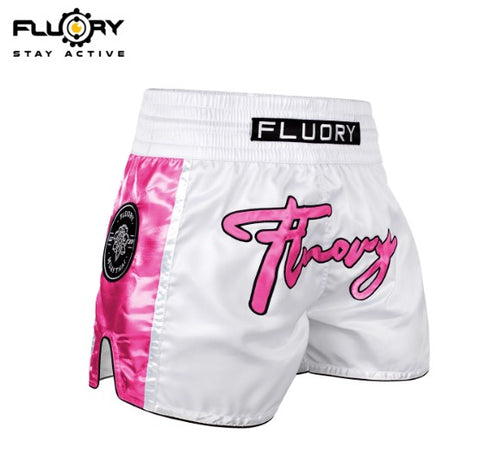 FLUORY MTSF124 MUAY THAI BOXING SHORTS XS-XXXL Rose Red UNISEX JUNIOR & ADULT