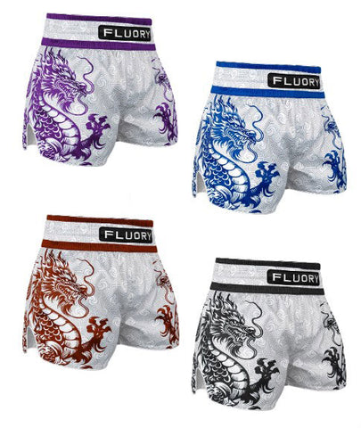 FLUORY MTSF126 MUAY THAI BOXING SHORTS XS-XXXL 4 COLOURS UNISEX JUNIOR & ADULT