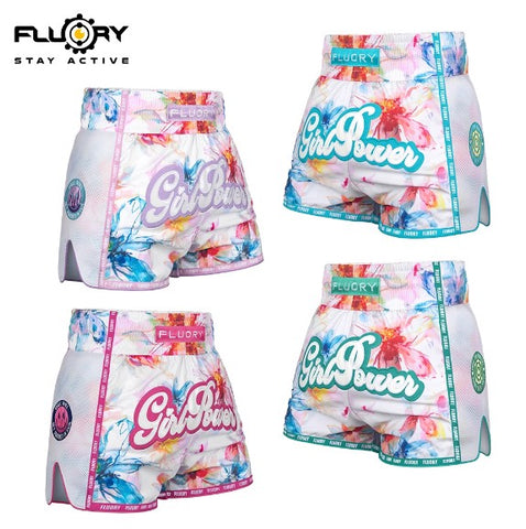 FLUORY MTSF127 MUAY THAI BOXING SHORTS XS-XXXL 4 COLOURS UNISEX JUNIOR & ADULT