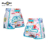 FLUORY MTSF127 MUAY THAI BOXING SHORTS XS-XXXL 4 COLOURS UNISEX JUNIOR & ADULT