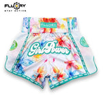 FLUORY MTSF127 MUAY THAI BOXING SHORTS XS-XXXL 4 COLOURS UNISEX JUNIOR & ADULT