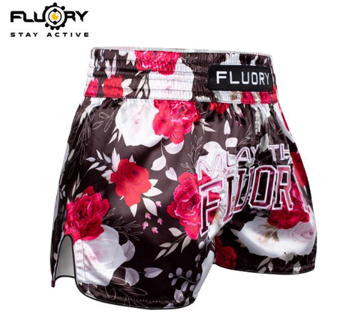 FLUORY MTSF128 MUAY THAI BOXING SHORTS XS-XXXL ROSE RED UNISEX JUNIOR & ADULT
