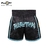 FLUORY MTSF129 MUAY THAI BOXING SHORTS XS-XXXL 2 COLOURS UNISEX JUNIOR & ADULT