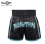 FLUORY MTSF129 MUAY THAI BOXING SHORTS XS-XXXL 2 COLOURS UNISEX JUNIOR & ADULT