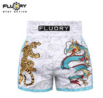 FLUORY MTSF129 MUAY THAI BOXING SHORTS XS-XXXL 2 COLOURS UNISEX JUNIOR & ADULT