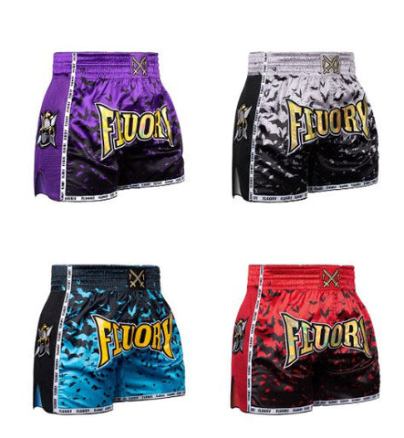 FLUORY MTSF132 MUAY THAI BOXING SHORTS XS-XXXL 4 COLOURS UNISEX JUNIOR & ADULT