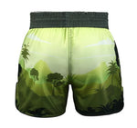 FLUORY MTSF137 MUAY THAI BOXING SHORTS XXS-XXL GREEN UNISEX JUNIOR & ADULT