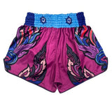 FLUORY MTSF146 MUAY THAI BOXING SHORTS XS-XXXL PURPLE UNISEX JUNIOR & ADULT
