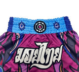 FLUORY MTSF146 MUAY THAI BOXING SHORTS XS-XXXL PURPLE UNISEX JUNIOR & ADULT