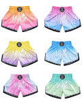 FLUORY MTSF115 MUAY THAI BOXSHORTS XS-XXXL Rot Gelb UNISEX JUNIOR &amp; ERWACHSENE