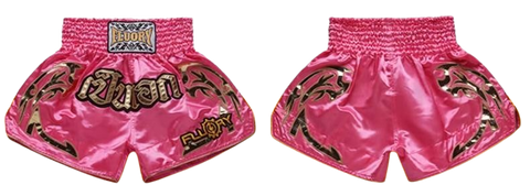 FLUORY MTSF19 MUAY THAI BOXING SHORTS XS-XXXL Pink UNISEX JUNIOR & ADULT