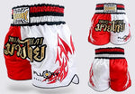 FLUORY MTSF38 MUAY THAI BOXING SHORTS XS-XXXL RED UNISEX JUNIOR & ADULT