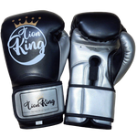 LION KING 7985 MUAY THAI  BOXING GLOVES 2.0  8-12 oz Black Silver