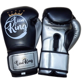 LION KING 7985 MUAY THAI  BOXING GLOVES 2.0  8-12 oz Black Silver