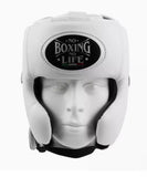 No Boxing No Life Protector Boxing Sparring Headgear Head guard M-L White Silver