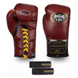 No Boxing No Life Blood and Sweat Boxing Gloves Lace Up Cowhide Leather 10-16 oz Vintage Brown