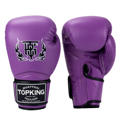 Top King TKBGSV MUAY THAI BOXING GLOVES Cowhide Leather Kids 6 oz Purple