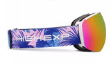 High Experience Snowboarding Ski Outdoor Protection UV Protection Anti-fog Magnetic Goggles Adult Unisex Pink Palm Strap