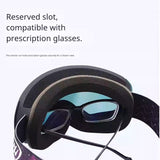High Experience Snowboarding Ski Outdoor Protection UV Protection Anti-fog Magnetic Goggles Adult Unisex Pink Palm Strap