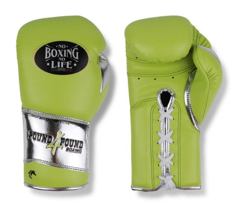 No Boxing No Life Boxing Gloves Pound 4 Pound Lace Up Microfiber 8-16 oz Green