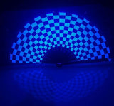 Carnival Party Dancing Performing UV Fluorescent Folding Hand Fan Bamboo Tangs 33 cm PF007