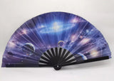 Carnival Party Dancing Performing UV Fluorescent Folding Hand Fan Bamboo Tangs 33 cm PF009
