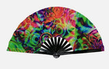 Carnival Party Dancing Performing UV Fluorescent Folding Hand Fan Bamboo Tangs 33 cm PF010