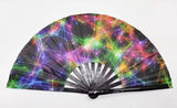 Carnival Party Dancing Performing UV Fluorescent Folding Hand Fan Bamboo Tangs 33 cm PF013
