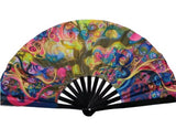 Carnival Party Dancing Performing UV Fluorescent Folding Hand Fan Bamboo Tangs 33 cm PF022