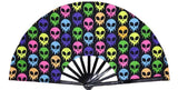 Carnival Party Dancing Performing UV Fluorescent Folding Hand Fan Bamboo Tangs 33 cm PF035