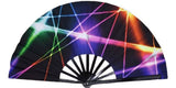 Carnival Party Dancing Performing UV Fluorescent Folding Hand Fan Bamboo Tangs 33 cm PF037