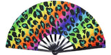Carnival Party Dancing Performing UV Fluorescent Folding Hand Fan Bamboo Tangs 33 cm PF041