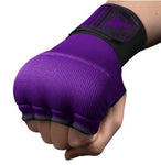 HAYABUSA MUAY THAI BOXING QUICK GEL GLOVES HANDWRAPS XS-XL Purple Black