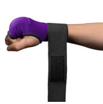 HAYABUSA MUAY THAI BOXING QUICK GEL GLOVES HANDWRAPS XS-XL Purple Black