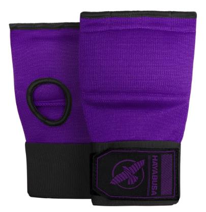 HAYABUSA MUAY THAI BOXING QUICK GEL GLOVES HANDWRAPS XS-XL Purple Black