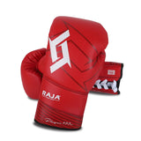 RAJA 100M PROFESSIONAL MUAY THAI BOXING GLOVES LACE UP Leather 10-12 oz 4 Colours
