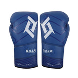 RAJA 100M PROFESSIONAL MUAY THAI BOXING GLOVES LACE UP Leather 10-12 oz 4 Colours